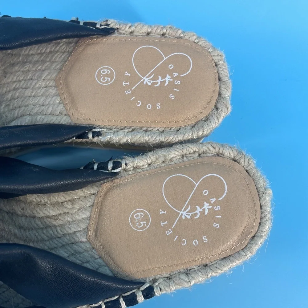 Oasis Society Rebel Espadrille Puffer Sandal Women's Sz 6.5 Y2K Platform Chunky